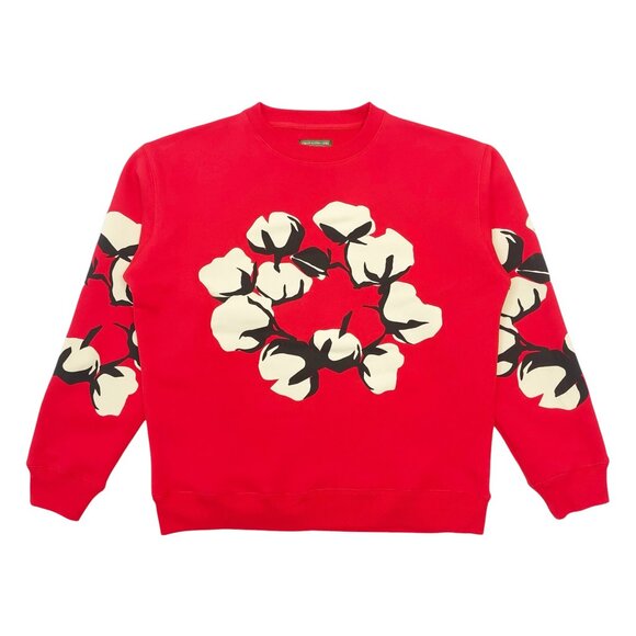 Denim Tears x CPFM Cactus Tears Crewneck Sweatshirt Red - Picture 1 of 3